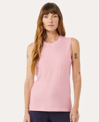 BELLA+CANVAS 3483 Mens Jersey Muscle Tank in Pink