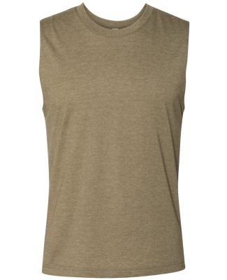 BELLA+CANVAS 3483 Mens Jersey Muscle Tank in Heather olive