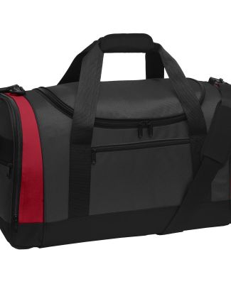 BG800 Port Authority® Voyager Sports Duffel in Dk grey/red