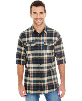 Burnside B8210 Yarn-Dyed Long Sleeve Flannel Dark Khaki