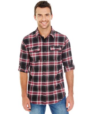 Burnside B8210 Yarn-Dyed Long Sleeve Flannel Red