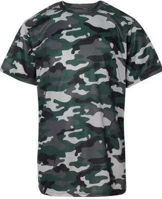 2181 Badger - Youth Camo Short Sleeve T-Shirt Forest