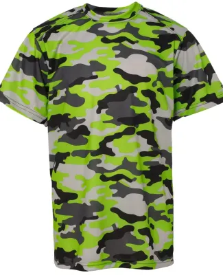 2181 Badger - Youth Camo Short Sleeve T-Shirt Lime