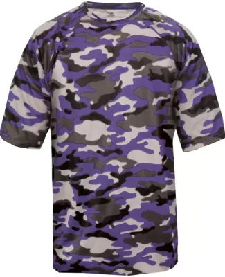 2181 Badger - Youth Camo Short Sleeve T-Shirt Purple