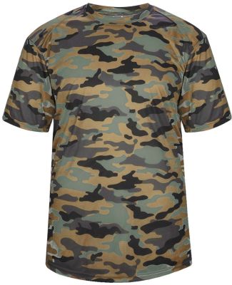 4181 Badger  Camo Short Sleeve T-Shirt in Sand