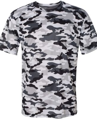 4181 Badger  Camo Short Sleeve T-Shirt in White
