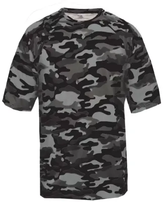 4181 Badger  Camo Short Sleeve T-Shirt Black