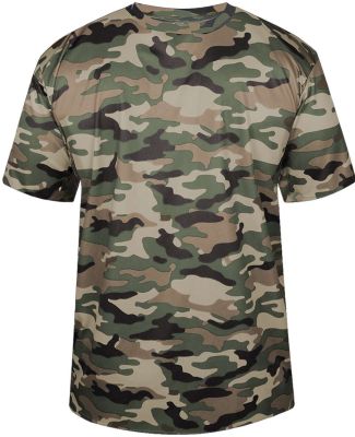 4181 Badger  Camo Short Sleeve T-Shirt in Od green