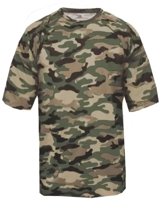 4181 Badger  Camo Short Sleeve T-Shirt OD Green