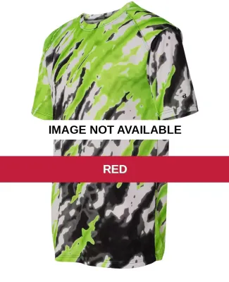 4182 Badger  Tie-Dri Short Sleeve T-Shirt Red