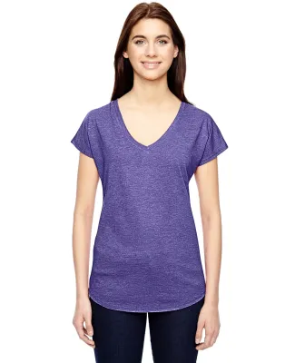 6750VL Anvil - Ladies' Triblend V-Neck T-Shirt  in Heather purple