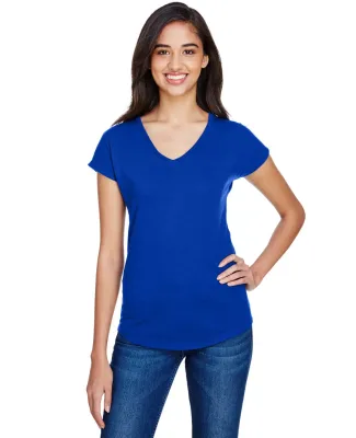 6750VL Anvil - Ladies' Triblend V-Neck T-Shirt  in Atlantic blue