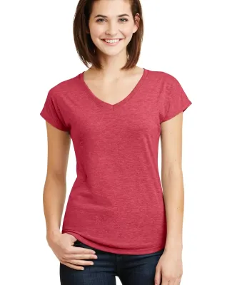 6750VL Anvil - Ladies' Triblend V-Neck T-Shirt  in Heather red