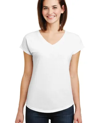6750VL Anvil - Ladies' Triblend V-Neck T-Shirt  in White