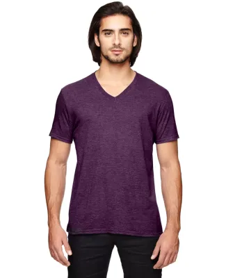 6752 Anvil  Triblend V-Neck T-Shirt in Hth aubergine