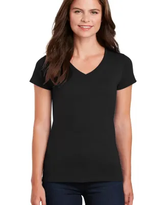 5V00L Gildan Heavy Cotton™ Ladies' V-Neck T-Shir in Black