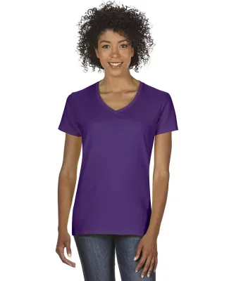 5V00L Gildan Heavy Cotton™ Ladies' V-Neck T-Shir in Purple