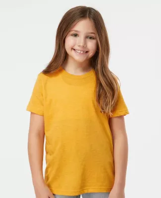 0235TC Tultex Youth Fine Jersey Tee in Heather mellow yellow