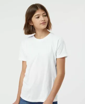 0235TC Tultex Youth Fine Jersey Tee in White