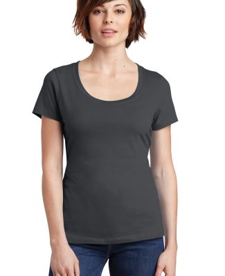 DM106L District Made® Ladies Perfect Weight® Sco Charcoal