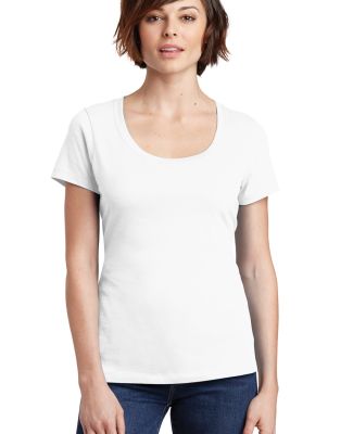 DM106L District Made® Ladies Perfect Weight® Sco Bright White