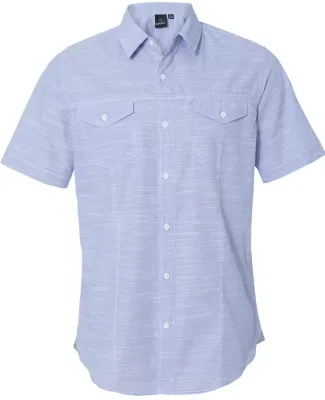 B9247 Burnside - Textured Solid Short Sleeve Shirt Blue