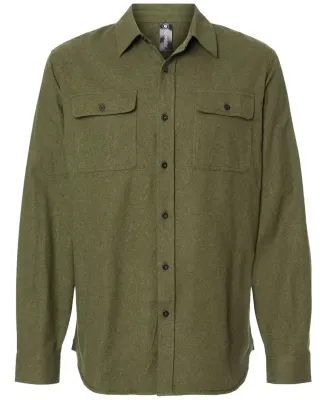 B8200 Burnside - Solid Long Sleeve Flannel Shirt  Army