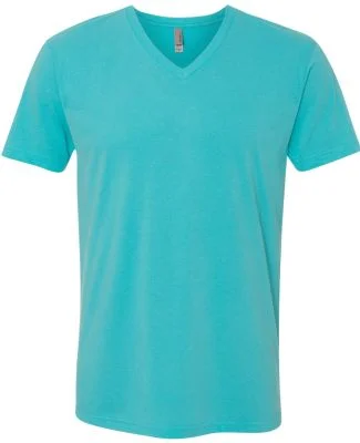 Next Level 6440 Premium Sueded V Neck T Shirts in Tahiti blue