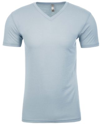 Next Level 6440 Premium Sueded V Neck T Shirts in Light blue