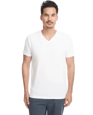 Next Level 6440 Premium Sueded V-Neck T-shirt in White
