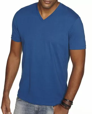 Next Level 6440 Premium Sueded V-Neck T-shirt in Cool blue