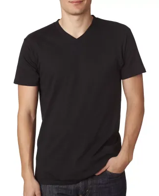 Next Level 6440 Premium Sueded V-Neck T-shirt in Black