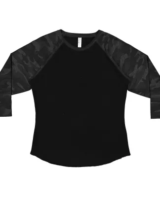 L3530 LAT - Ladies' Fine Jersey Three-Quarter Slee in Black/ storm cmo