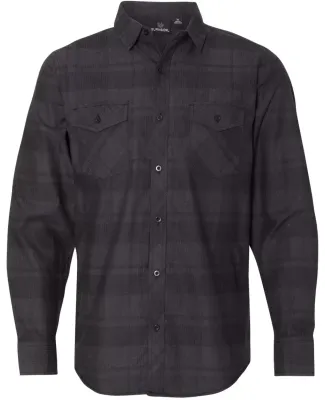B8202 Burnside - Long Sleeve Plaid Shirt Black/ Grey