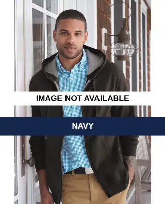 Hanes HN280 Nano Full Zip Hooded Sweatshirt Navy