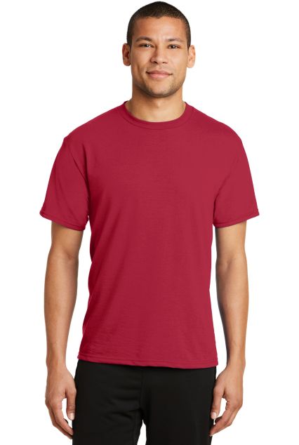PC381 Performance Tee Blended Cotton Polyester by  in Red