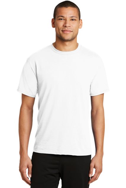 PC381 Performance Tee Blended Cotton Polyester by  in White