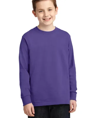 PC54YLS Port and Company Youth Long Sleeve Cotton  Purple