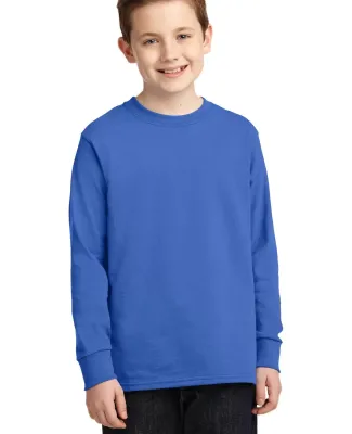 PC54YLS Port and Company Youth Long Sleeve Cotton  Royal