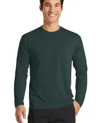 PC381LS Blended long sleeve performance tee shirt  Dark Green