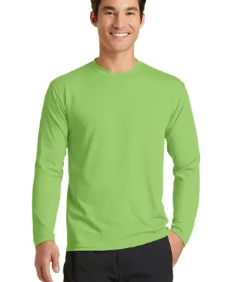 PC381LS Blended long sleeve performance tee shirt  Lime