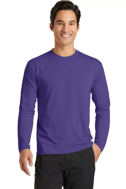 PC381LS Blended long sleeve performance tee shirt  Purple