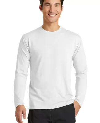 PC381LS Blended long sleeve performance tee shirt  White