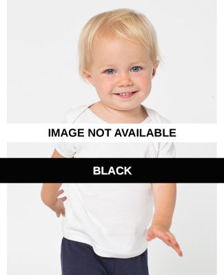 4000W American Apparel Infant Baby Rib Short Sleev Black