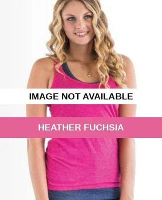 GOPINK-S190TC Ladies' Racerback Blend Tank Heather Fuchsia