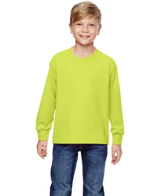 4930B Fruit of the Loom Youth 5 oz., 100% Heavy Co Safety Green
