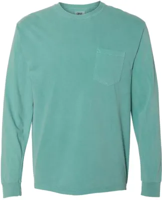 Comfort Colors Long Sleeve Pocket Tee 4410 Seafoam