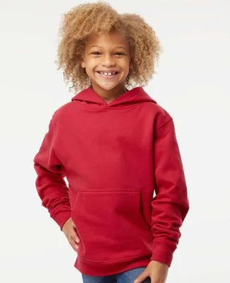SS4001Y Independent Trading Co. Youth Midweight Ho in Red
