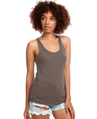 Next Level 1533 The Ideal Racerback Tank in Warm gray