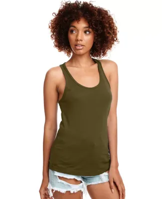 Next Level 1533 The Ideal Racerback Tank in Military green